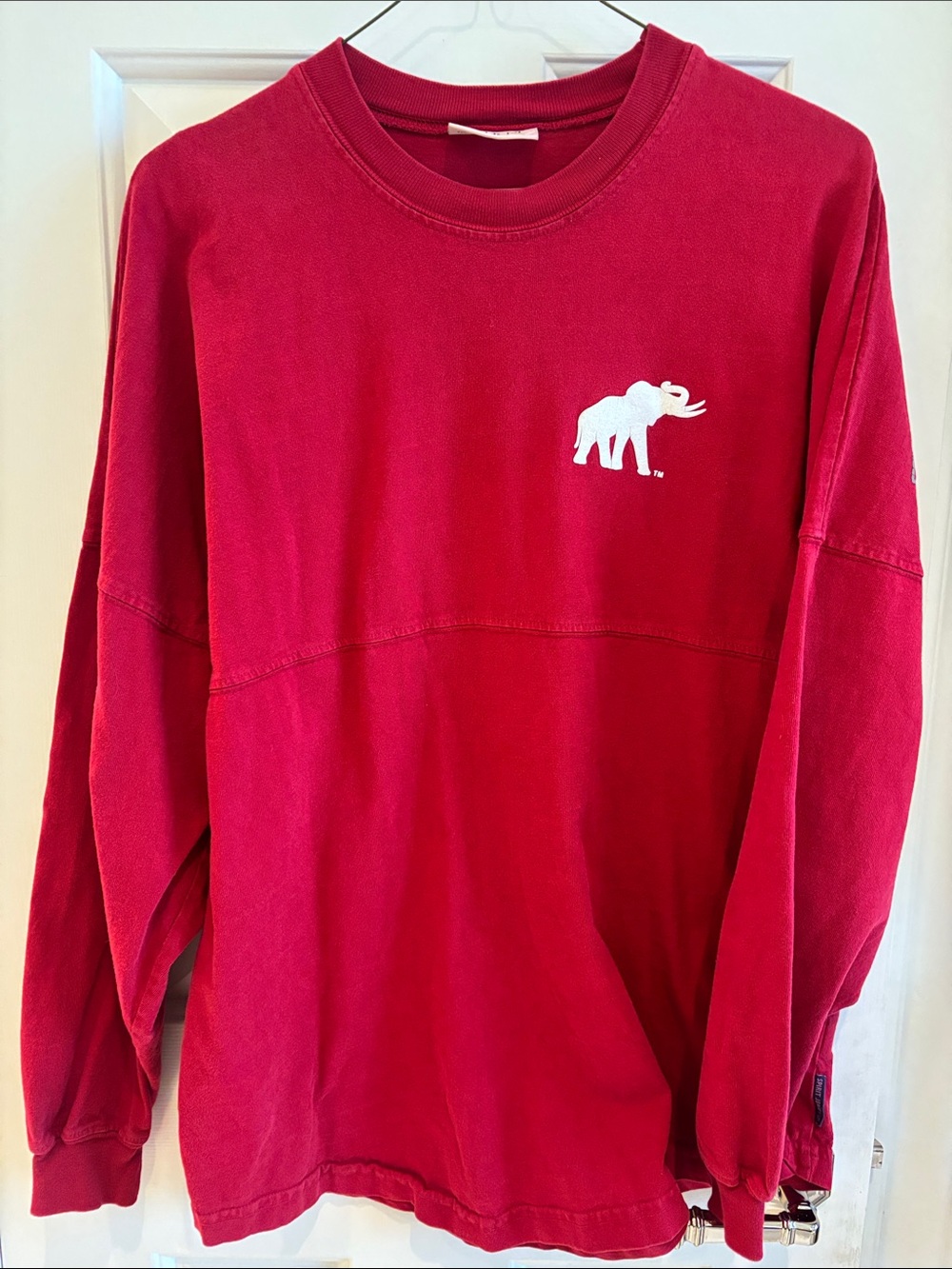 Alabama Spirit Jersey Red Long Sleeve Elephant Logo Roll Tide Shirt - Picture 7 of 7